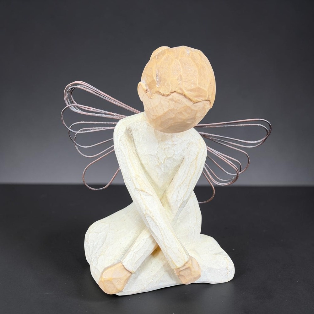 Willow Tree Serenity Angel Figurine Susan Lordi Demdaco 2002 Kneeling Winged